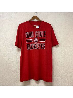 NWT Ohio State Buckeyes Red T-Shirt Graphic Tee Cotton Casual Top Sz L